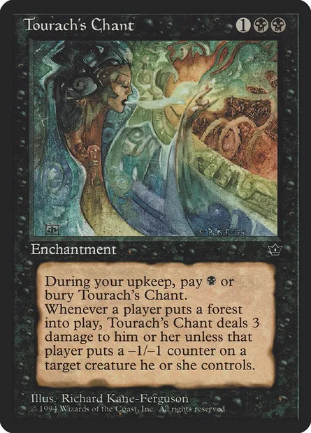 Tourach's Chant, carte Magic FEM 47 — extension Fallen Empires