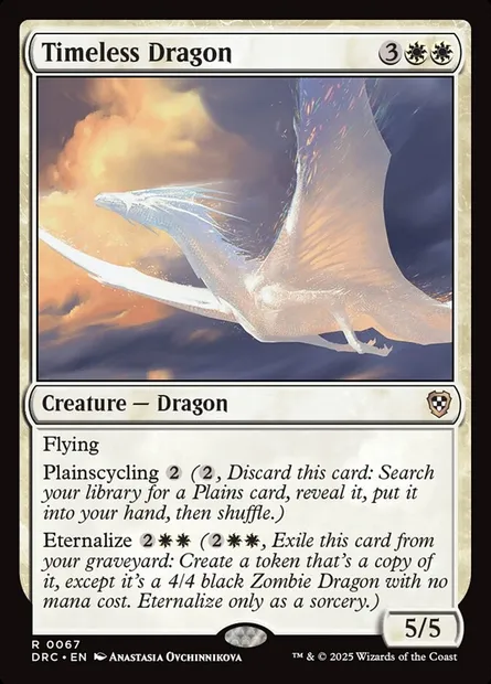 Timeless Dragon, Magic card DRC 67 — Aetherdrift Commander set
