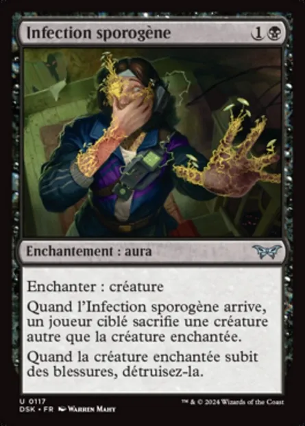 Infection sporogène, carte Magic DSK 117 — extension Duskmourn: House of Horror