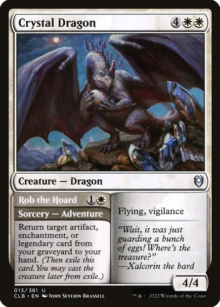 Crystal Dragon // Rob the Hoard, Magic card CLB 13 — Commander Legends: Battle for Baldur's Gate set
