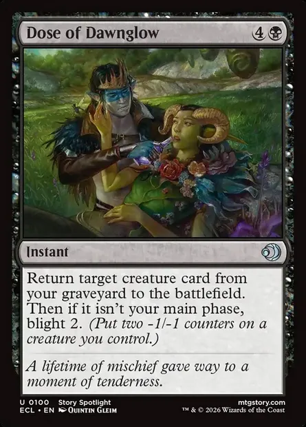 Dose of Dawnglow, Magic card ECL 100 — Lorwyn Eclipsed set