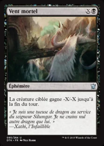 Vent mortel, carte Magic DTK 95 — extension Les Dragons de Tarkir