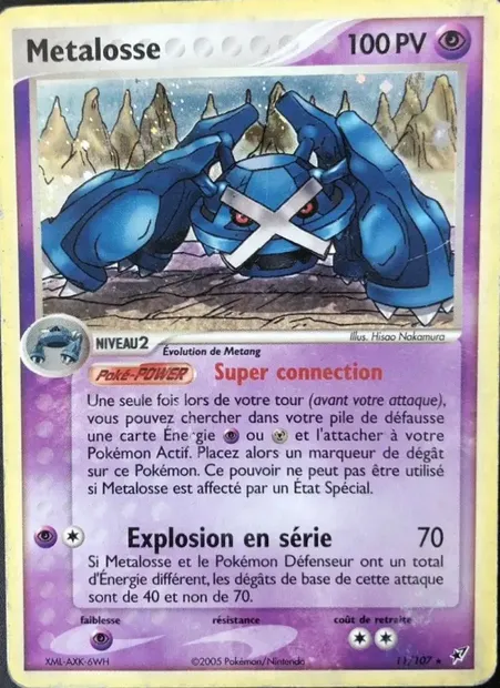 Métalosse, carte Pokémon DX 11 — extension EX Deoxys