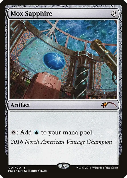 Mox Sapphire, carte Magic OVNT 2016NA — extension Vintage Championship