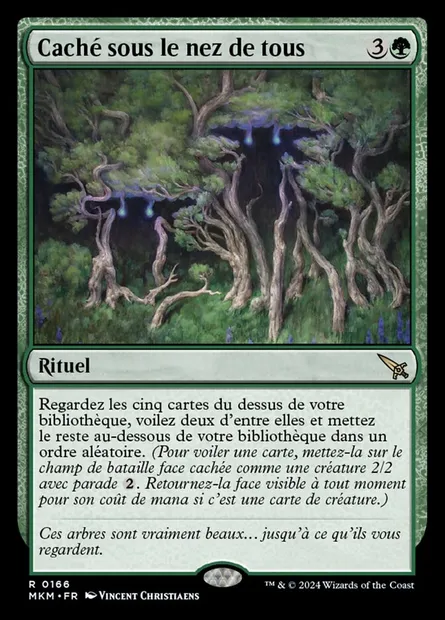 Caché sous le nez de tous, carte Magic MKM 166 — extension Murders at Karlov Manor