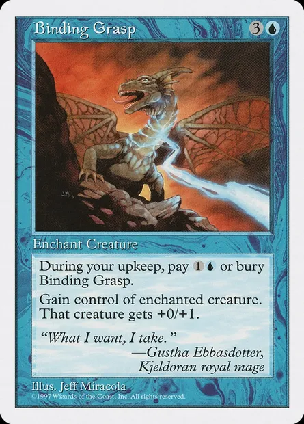 Binding Grasp, Magic card 5ED 74 — Fifth Edition set