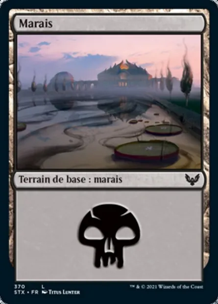 Marais, carte Magic STX 370 — extension Strixhaven: l'Académie des Mages