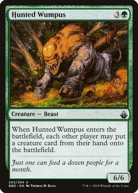 Hunted Wumpus, Magic card BBD 202 — Battlebond set