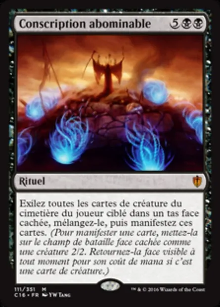 Conscription abominable, carte Magic C16 111 — extension Commander 2016