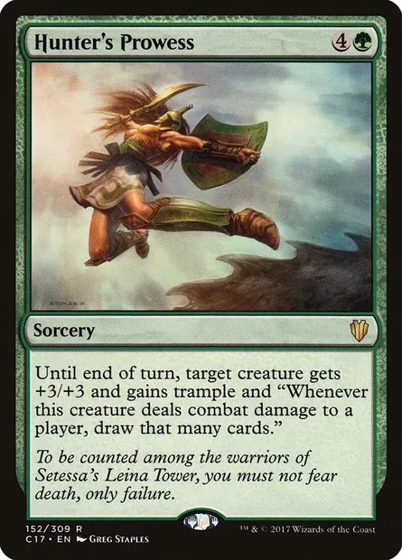Hunter's Prowess, Magic card C17 152 — Commander 2017 set