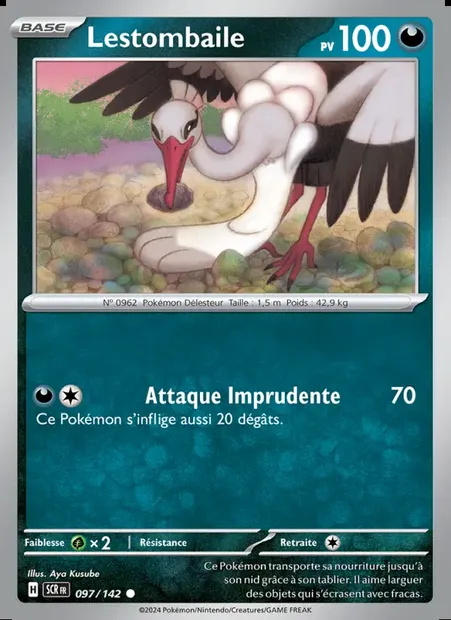 Lestombaile, carte Pokémon SCR 097 — extension Couronne Stellaire