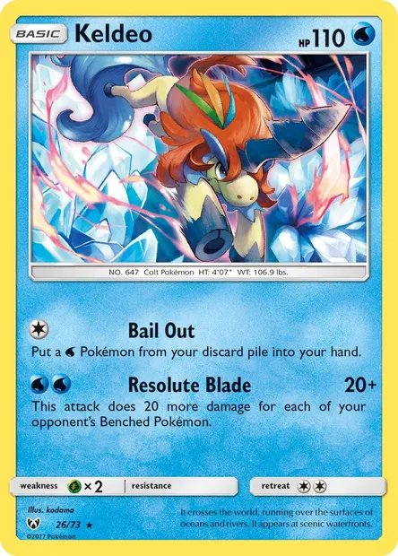 Keldeo, Pokémon card SLG 26 — Shining Legends set