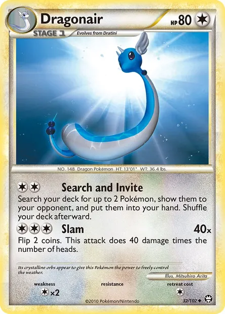 Dragonair, Pokémon card TM 32 — Triumphant set