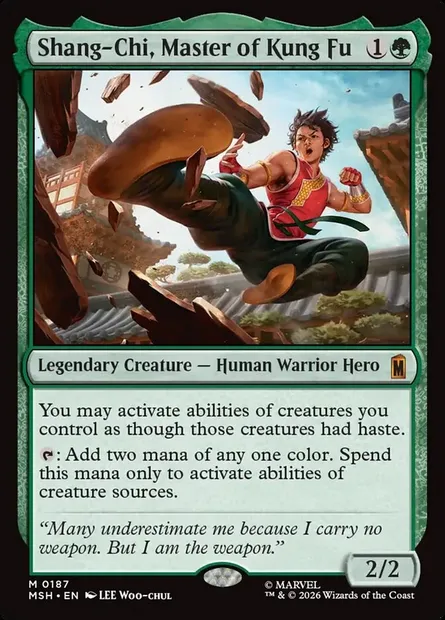 Shang-Chi, Master of Kung Fu, Magic card MSH 187 — Marvel Super Heroes set