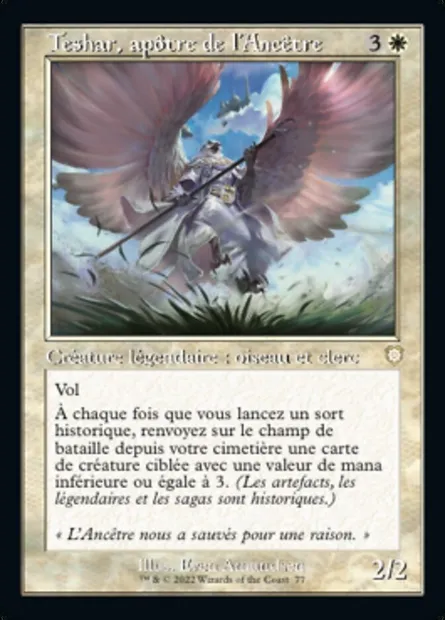 Teshar, apôtre de l'Ancêtre, carte Magic BRC 77 — extension The Brothers' War Commander