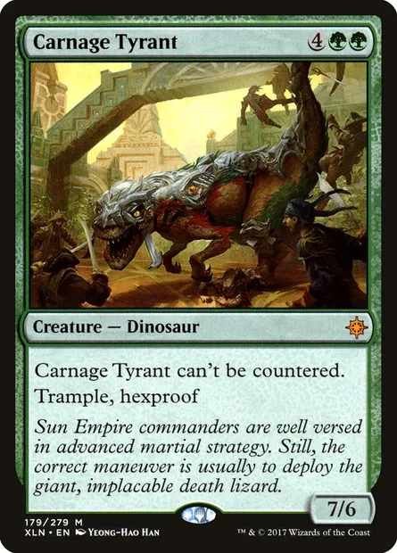 Carnage Tyrant, Magic card XLN 179 — Ixalan set