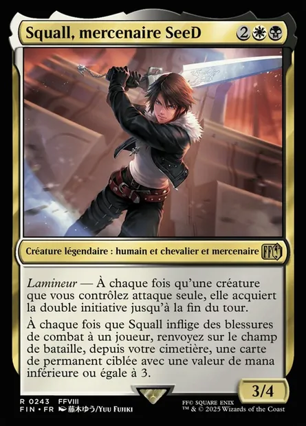 Squall, mercenaire SeeD, carte Magic FIN 243 — extension Final Fantasy