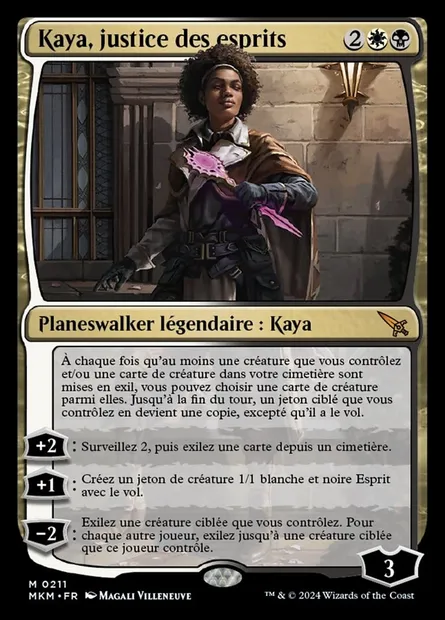 Kaya, justice des esprits, carte Magic MKM 211 — extension Murders at Karlov Manor