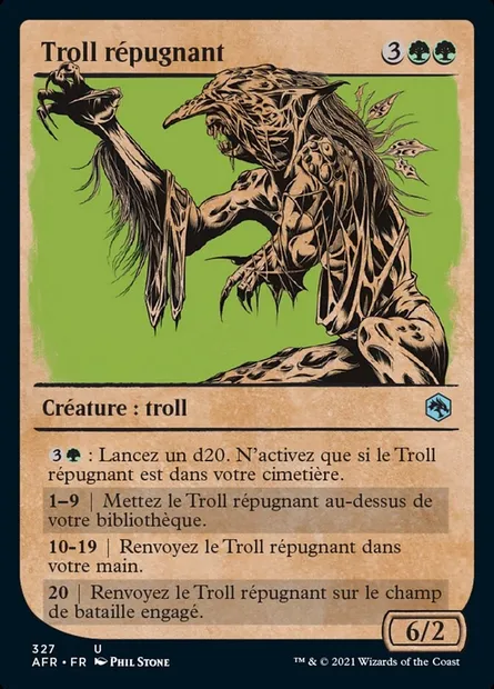 Troll répugnant, carte Magic AFR 327 — extension Forgotten Realms: Aventures dans les Royaumes Oubliés