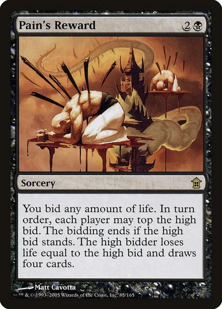 Pain's Reward, Magic card SOK 85 — Saviors of Kamigawa set