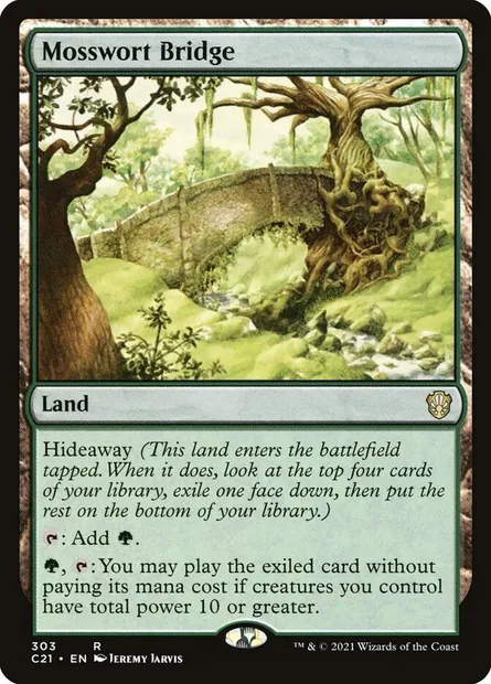 Mosswort Bridge, Magic card C21 303 — Commander 2021 set