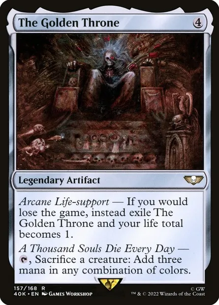 The Golden Throne, Magic card 40K 157 — Warhammer 40,000 Commander set