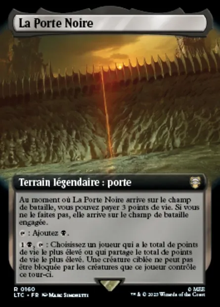La Porte Noire, carte Magic LTC 160 — extension Tales of Middle-earth Commander