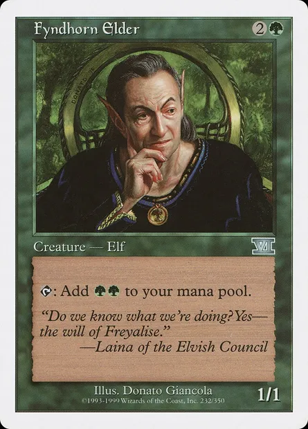 Fyndhorn Elder, Magic card 6ED 232 — Classic Sixth Edition set