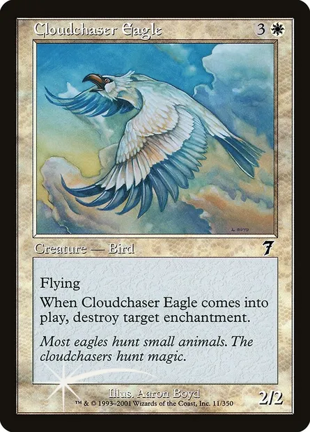 Aigle chasse-nuages, carte Magic 7ED 11★ — extension Septième Edition