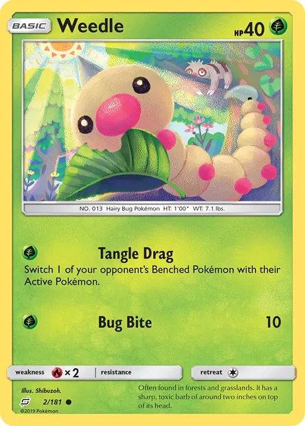Weedle, Pokémon card TEU 2 — Team Up set