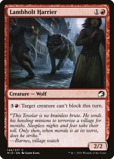 Lambholt Harrier, Magic card MID 145 — Innistrad: Midnight Hunt set