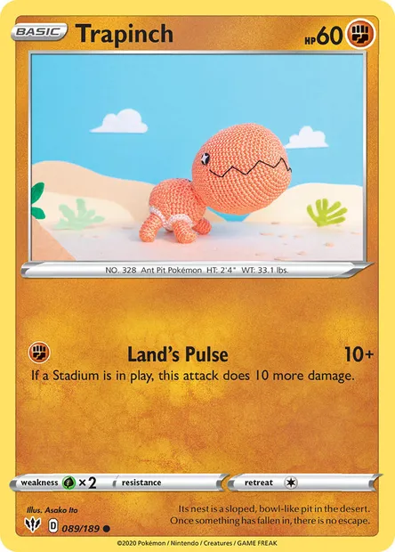 Trapinch, Pokémon card DAA 89 — Darkness Ablaze set