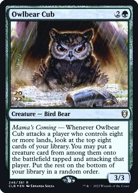 Owlbear Cub, Magic card PCLB 246s — Battle for Baldur's Gate Promos set