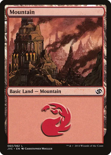 Mountain, Magic card JVC 60 — Duel Decks Anthology: Jace vs. Chandra set