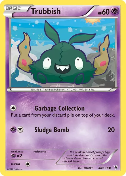 Trubbish, Pokémon card NVI 48 — Noble Victories set