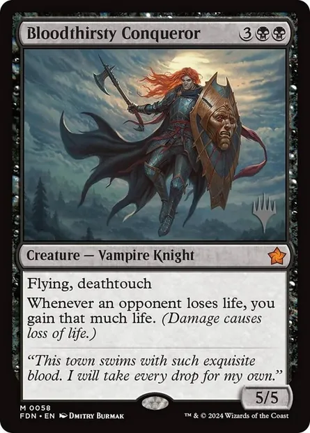 Conquérant assoiffé de sang, carte Magic PFDN 58p — extension Foundations Promos