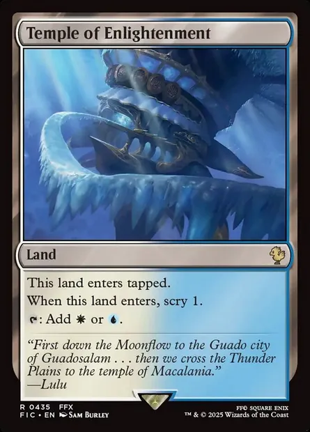 Temple of Enlightenment, Magic card FIC 435 — Final Fantasy Commander set