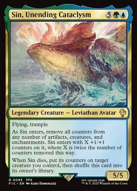 Sin, Unending Cataclysm, Magic card FIC 95 — Final Fantasy Commander set