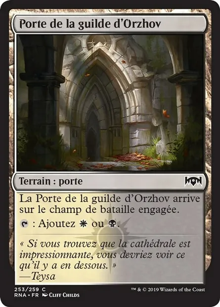 Porte de la guilde d'Orzhov, carte Magic RNA 253 — extension L'allégeance de Ravnica