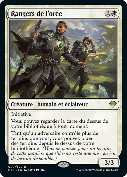 Rangers de l'orée, carte Magic C20 29 — extension Commander 2020
