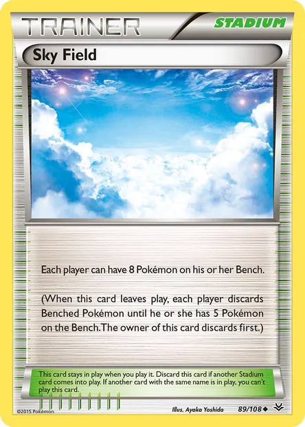 Sky Field, Pokémon card ROS 89 — Roaring Skies set