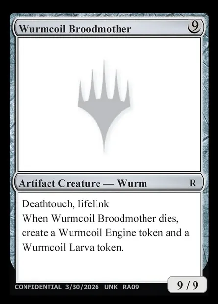 Wurmcoil Broodmother, carte Magic UNK RA09 — extension Unknown Event