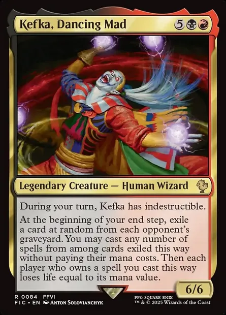 Kefka, Dancing Mad, Magic card FIC 84 — Final Fantasy Commander set