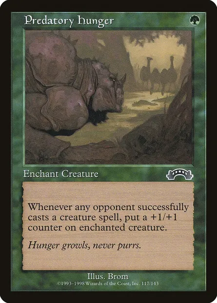 Predatory Hunger, Magic card EXO 117 — Exodus set