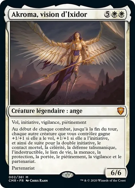 Akroma, vision d'Ixidor, carte Magic CMR 2 — extension Commander Legends