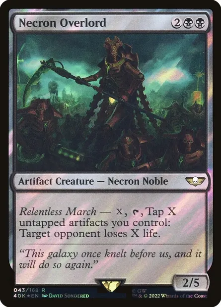 Necron Overlord, Magic card 40K 43★ — Warhammer 40,000 Commander set