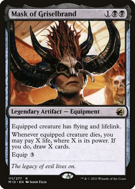 Mask of Griselbrand, Magic card MID 111 — Innistrad: Midnight Hunt set