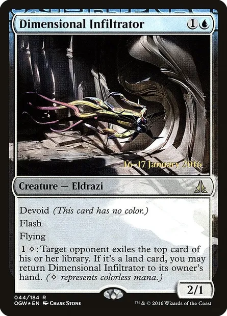 Dimensional Infiltrator, Magic card POGW 44s — Oath of the Gatewatch Promos set