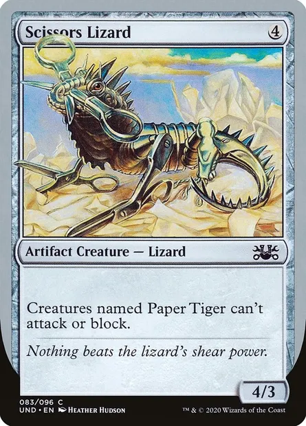 Scissors Lizard, carte Magic UND 83 — extension Unsanctioned