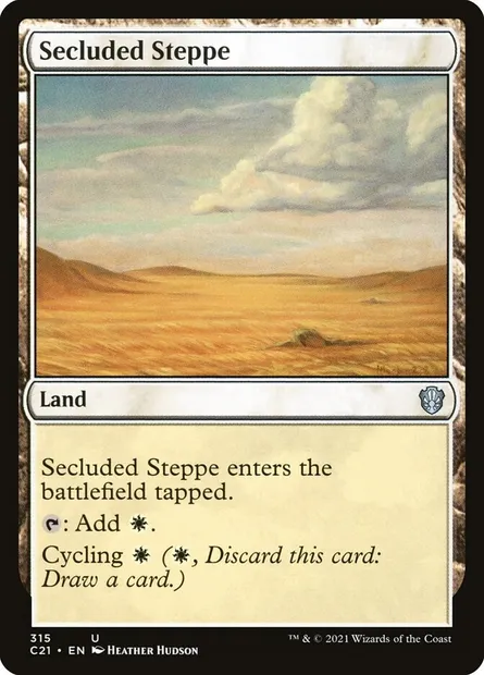 Secluded Steppe, Magic card C21 315 — Commander 2021 set